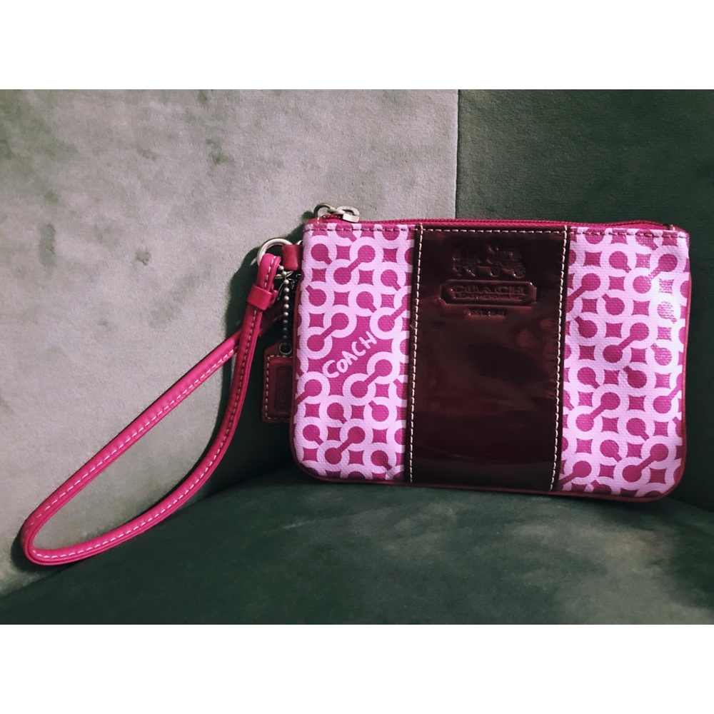 Coach canvas wristlet